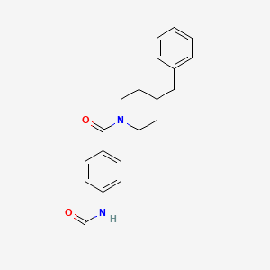 molecular formula C21H24N2O2 B5608353 N-{4-[(4-BENZYLPIPERIDINO)CARBONYL]PHENYL}ACETAMIDE 