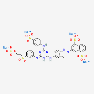3-[4-[4-[m-[2-(Sulfooxy)ethylsulfonyl]anilino]-6-(p-sulfoanilino)-1,3,5-triazin-2-ylamino]-2-methylphenylazo]-1,5-naphthalenedisulfonic acid tetrasodium salt