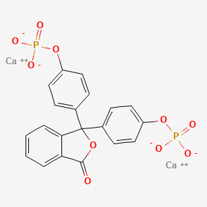 molecular formula C20H12Ca2O10P2 B560865 Dicalcium isobenzofuran-3,3-diylbis(p-phenylene) bis(phosphate) CAS No. 94465-66-4