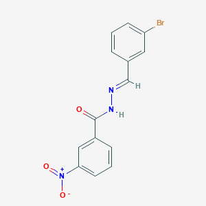 molecular formula C14H10BrN3O3 B5608671 N-[(E)-(3-bromophenyl)methylideneamino]-3-nitrobenzamide 