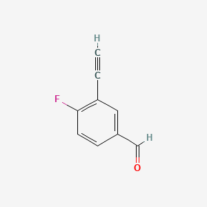 molecular formula C9H5FO B560868 3-Ethynyl-4-fluorobenzaldehyde CAS No. 100504-75-4