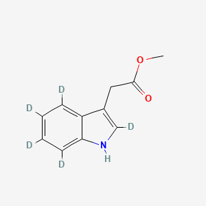 molecular formula C11H11NO2 B560873 Methyl indole-2,4,5,6,7-D5-3-acetate CAS No. 102415-39-4