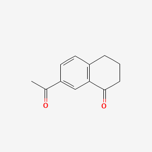 molecular formula C12H12O2 B560877 7-Acetyl-3,4-dihydronaphthalen-1(2H)-one CAS No. 106949-28-4