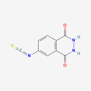 molecular formula C9H5N3O2S B560878 2,3-Dihydro-6-isothiocyanato-1,4-phthalazinedione CAS No. 107807-39-6