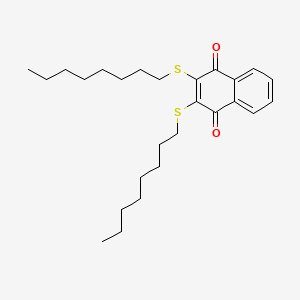 molecular formula C26H38O2S2 B560881 2,3-Bis(n-octylthio)-1,4-naphthalenedione CAS No. 103049-97-4