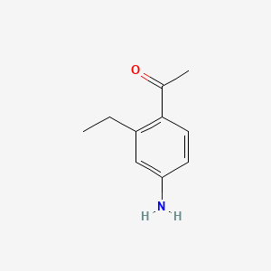 molecular formula C10H13NO B560893 Ethanone, 1-(4-amino-2-ethylphenyl)- (9CI) CAS No. 103029-25-0
