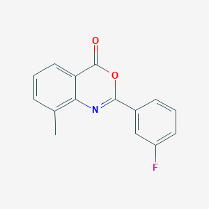 molecular formula C15H10FNO2 B5609162 2-(3-fluorophenyl)-8-methyl-3,1-benzoxazin-4-one 