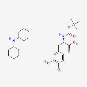 molecular formula C26H42N2O6 B560925 N-cyclohexylcyclohexanamine;(2S)-3-(3,4-dihydroxyphenyl)-2-[(2-methylpropan-2-yl)oxycarbonylamino]propanoic acid CAS No. 102838-86-8