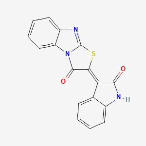molecular formula C17H9N3O2S B5609273 (2Z)-2-(2-oxo-1,2-dihydro-3H-indol-3-ylidene)[1,3]thiazolo[3,2-a]benzimidazol-3(2H)-one 