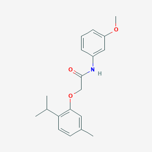 molecular formula C19H23NO3 B5609304 N-(3-methoxyphenyl)-2-(5-methyl-2-propan-2-ylphenoxy)acetamide 