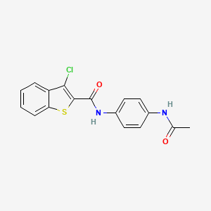 molecular formula C17H13ClN2O2S B5609310 N-(4-Acetamidophenyl)-3-chlorobenzo[b]thiophene-2-carboxamide 