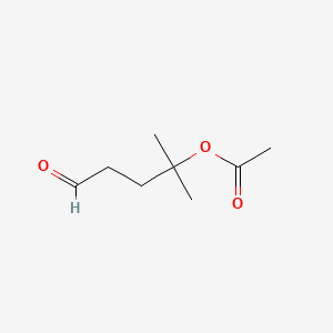 molecular formula C8H14O3 B560935 2-Methyl-5-oxopentan-2-yl acetate CAS No. 110086-93-6