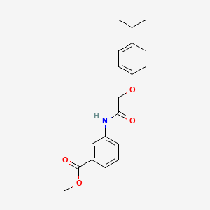 molecular formula C19H21NO4 B5609474 METHYL 3-{2-[4-(PROPAN-2-YL)PHENOXY]ACETAMIDO}BENZOATE 