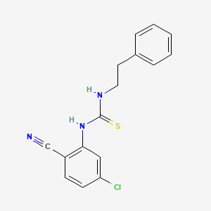 molecular formula C16H14ClN3S B5609652 N-(5-CHLORO-2-CYANOPHENYL)-N'-PHENETHYLTHIOUREA 