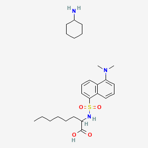 Dansyl-DL-alpha-aminocaprylic acid cyclohexylammonium salt
