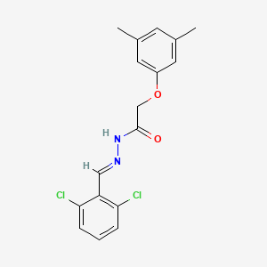 molecular formula C17H16Cl2N2O2 B5609743 N'-[(E)-(2,6-dichlorophenyl)methylidene]-2-(3,5-dimethylphenoxy)acetohydrazide 