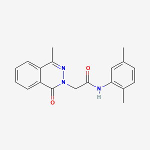 molecular formula C19H19N3O2 B5609752 N-(2,5-DIMETHYLPHENYL)-2-(4-METHYL-1-OXO-1,2-DIHYDROPHTHALAZIN-2-YL)ACETAMIDE 