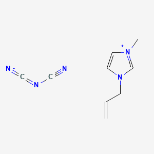 molecular formula C9H11N5 B560982 1-Allyl-3-methylimidazolium dicyanamide CAS No. 917956-73-1