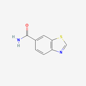 molecular formula C8H6N2OS B560991 1,3-Benzothiazole-6-carboxamide CAS No. 101084-51-9