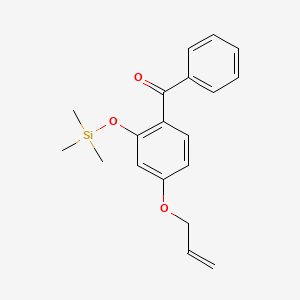 molecular formula C19H22O3Si B560993 2-Trimethylsiloxy-4-allyloxydiphenylketone CAS No. 106359-89-1