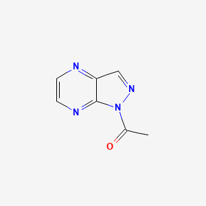 1-(1H-pyrazolo[3,4-b]pyrazin-1-yl)ethanone