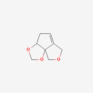 molecular formula C8H10O3 B561005 8,8a-Dihydro-2H,4H,6H-furo[3',4':2,3]cyclopenta[1,2-d][1,3]dioxole CAS No. 101294-52-4