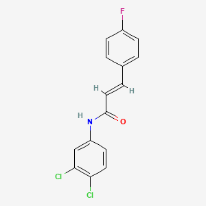 molecular formula C15H10Cl2FNO B5610185 (2E)-N-(3,4-dichlorophenyl)-3-(4-fluorophenyl)prop-2-enamide 