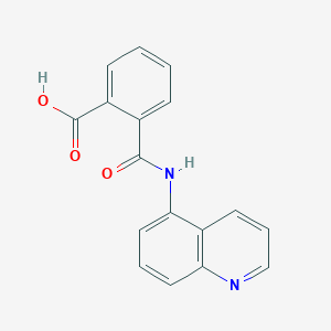 molecular formula C17H12N2O3 B5610194 2-(Quinolin-5-ylcarbamoyl)benzoic acid 