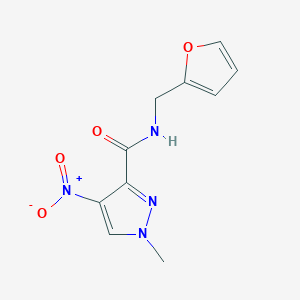 molecular formula C10H10N4O4 B5610229 N-[(FURAN-2-YL)METHYL]-1-METHYL-4-NITRO-1H-PYRAZOLE-3-CARBOXAMIDE 