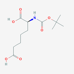 molecular formula C12H21NO6 B056103 N-tert-Butoxycarbonyl-L-ALPHA-aminosuberic acid CAS No. 115573-33-6