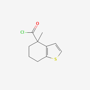 molecular formula C10H11ClOS B561030 Benzo[b]thiophene-4-carbonyl chloride,4,5,6,7-tetrahydro-4-methyl-(9ci) CAS No. 106051-05-2