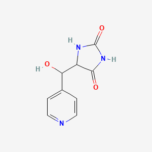 molecular formula C9H9N3O3 B561050 5-(Hydroxy(pyridin-4-yl)methyl)imidazolidine-2,4-dione CAS No. 103752-63-2