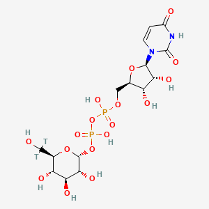 molecular formula C15H24N2O17P2 B561051 Uridine diphosphate glucose, [glucose-6-3H] CAS No. 108866-91-7