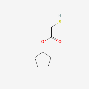 molecular formula C7H12O2S B561052 Cyclopentyl 2-sulfanylacetate CAS No. 103604-39-3