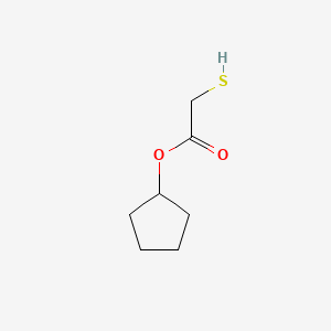 molecular formula C7H12O2S B561052 Cyclopentyl sulfanylacetate CAS No. 103604-39-3