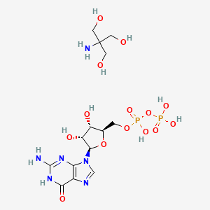 molecular formula C14H26N6O14P2 B561056 Guanosine 5'-diphosphate tris salt CAS No. 103192-39-8