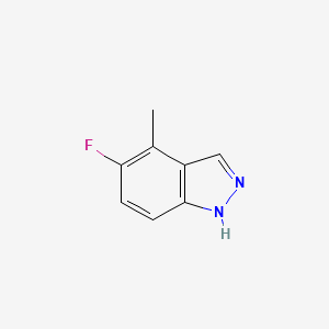 molecular formula C8H7FN2 B561058 5-fluoro-4-methyl-1H-indazole CAS No. 105391-69-3