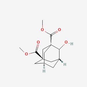 molecular formula C14H20O5 B561061 dimethyl (1R,3R,5R,7S)-4-hydroxyadamantane-1,3-dicarboxylate CAS No. 19930-86-0