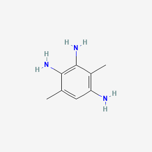 molecular formula C8H13N3 B561062 1,2,4-Benzenetriamine,3,6-dimethyl- CAS No. 100910-77-8