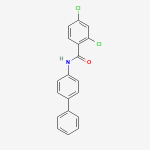 molecular formula C19H13Cl2NO B5610646 N-{[1,1'-BIPHENYL]-4-YL}-2,4-DICHLOROBENZAMIDE 