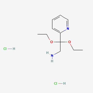 molecular formula C11H20Cl2N2O2 B561069 2,2-Diethoxy-2-pyridin-2-ylethanamine;dihydrochloride CAS No. 107445-23-8