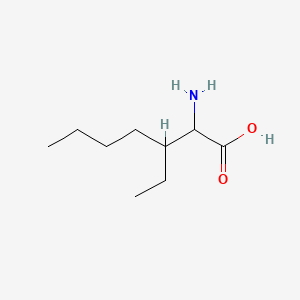 molecular formula C9H19NO2 B561070 2-Amino-3-ethylheptanoic acid CAS No. 102450-66-8