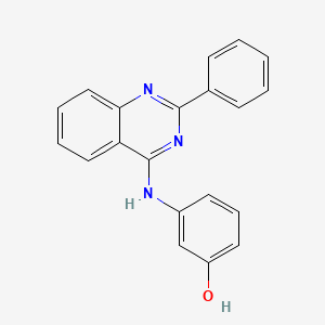 molecular formula C20H15N3O B5610810 3-[(2-Phenylquinazolin-4-yl)amino]phenol 