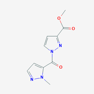 molecular formula C10H10N4O3 B5610911 Methyl 1-(2-methylpyrazole-3-carbonyl)pyrazole-3-carboxylate 