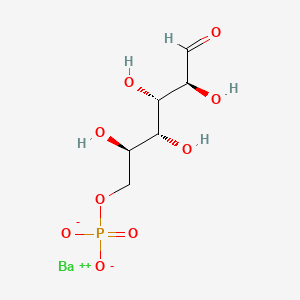 molecular formula C6H11BaO9P B561118 D-Mannose 6-phosphate barium salt CAS No. 104872-94-8