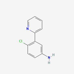molecular formula C11H9ClN2 B561131 4-氯-3-(吡啶-2-基)苯胺 CAS No. 879088-41-2
