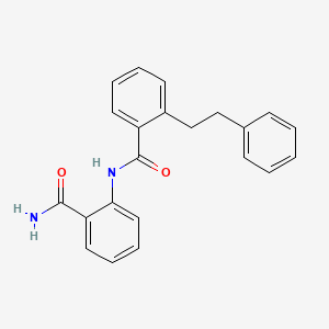 molecular formula C22H20N2O2 B5611398 N-(2-carbamoylphenyl)-2-phenethylbenzamide 