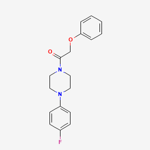 molecular formula C18H19FN2O2 B5611491 1-[4-(4-Fluorophenyl)piperazin-1-yl]-2-phenoxyethanone 