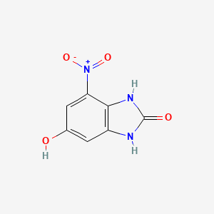 molecular formula C7H5N3O4 B561150 7-Nitro-1H-benzo[d]imidazole-2,5-diol CAS No. 101084-01-9