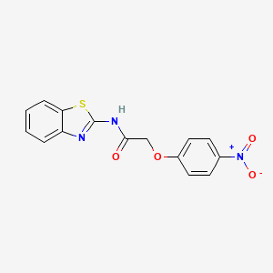 molecular formula C15H11N3O4S B5611651 N-(1,3-benzothiazol-2-yl)-2-(4-nitrophenoxy)acetamide 